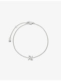 Monica Vinader Initial X sterling silver bracelet 15-19cm - British product