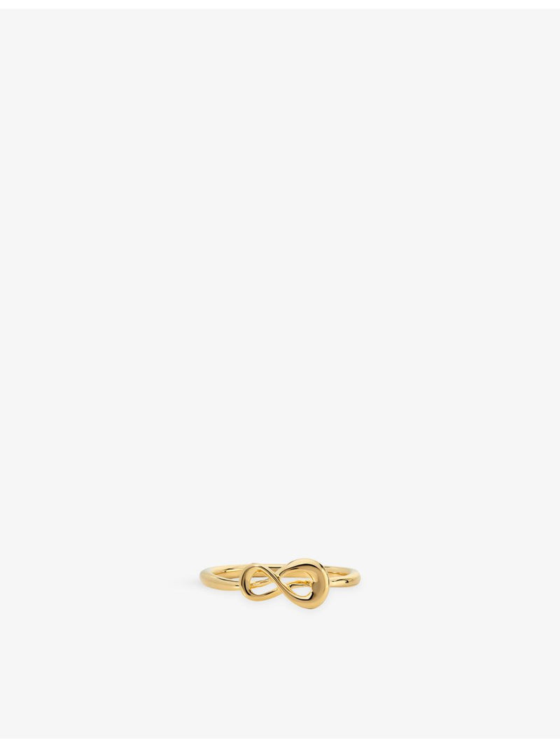 Monica Vinader 18ct yellow gold vermeil infinity ring, imported from the UK