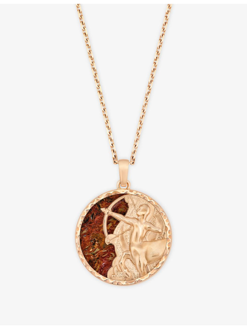 Van Cleef & Arpels Zodiaque Sagittarius rose gold pendant necklace, UK version