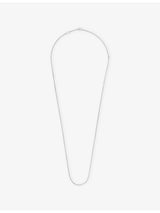 selfridges Van Cleef & Arpels Angle Filed Trace Chain Rhodium-Plated 18ct White Gold Necklace 70cm- Buy online at McGrocer