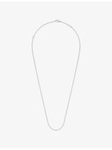 selfridges Van Cleef & Arpels Angle Filed Trace Chain 18ct White Gold Necklace 50cm- Buy online at McGrocer