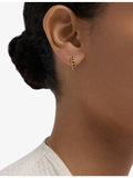 Astley Clarke gold and red garnet huggie earrings - British product