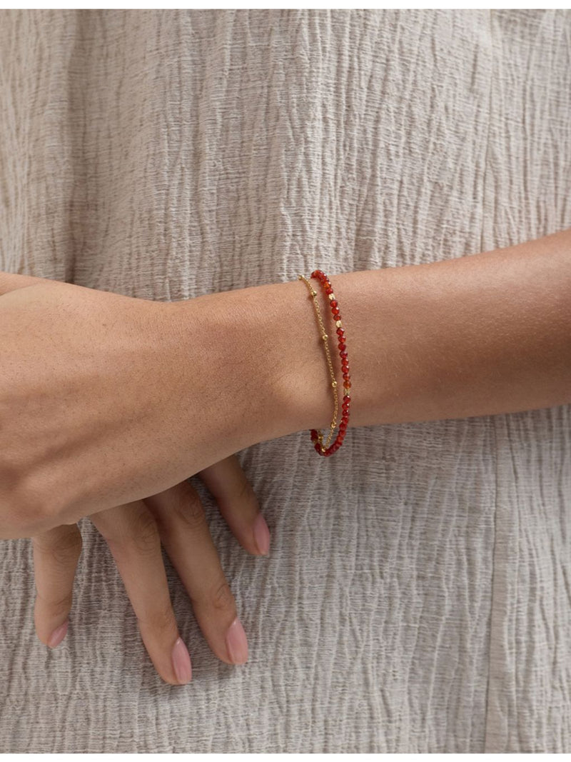 Astley Clarke red carnelian bracelet adjustable, imported from the UK