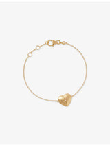 selfridges Astley Clarke Biography Heart Locket Bracelet, 18ct Yellow-Gold Plated Sterling-Silver and White Sapphire, 15.5-17.5cm- Buy online at McGrocer