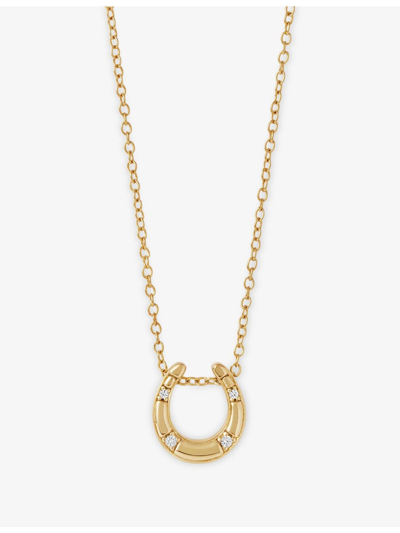 Astley Clarke horseshoe necklace with white sapphire, imported from the UK