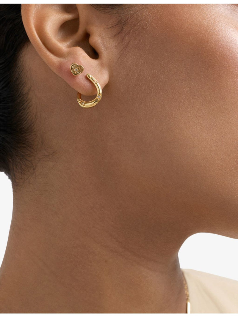 Astley Clarke hoop earrings with white sapphires, 15mm - British product