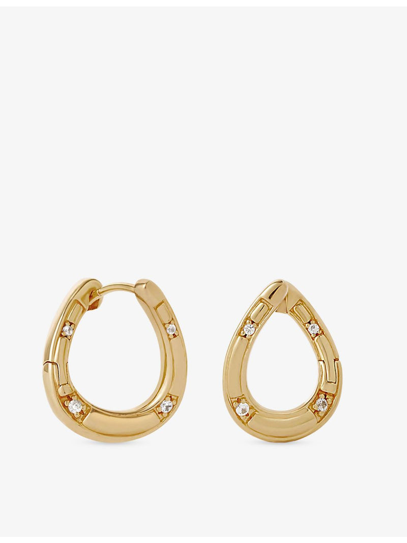 Astley Clarke hoop earrings with white sapphires, 15mm - British product