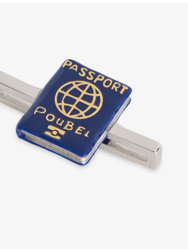 Poubel sterling silver enamel passport charm 2.5cm - British product