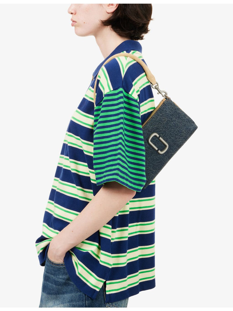 Marc Jacobs denim shoulder bag with interchangeable straps (British brand)