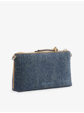 Marc Jacobs denim shoulder bag with interchangeable straps (British brand)