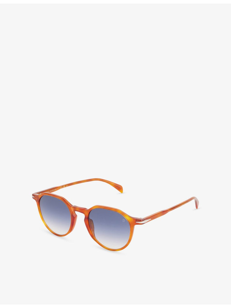 David Beckham round-frame acetate sunglasses with tortoiseshell pattern - British product