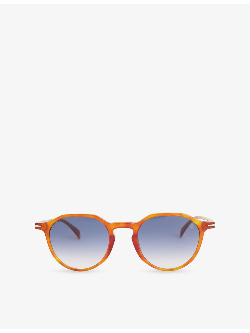 David Beckham round-frame acetate sunglasses with tortoiseshell pattern - British product