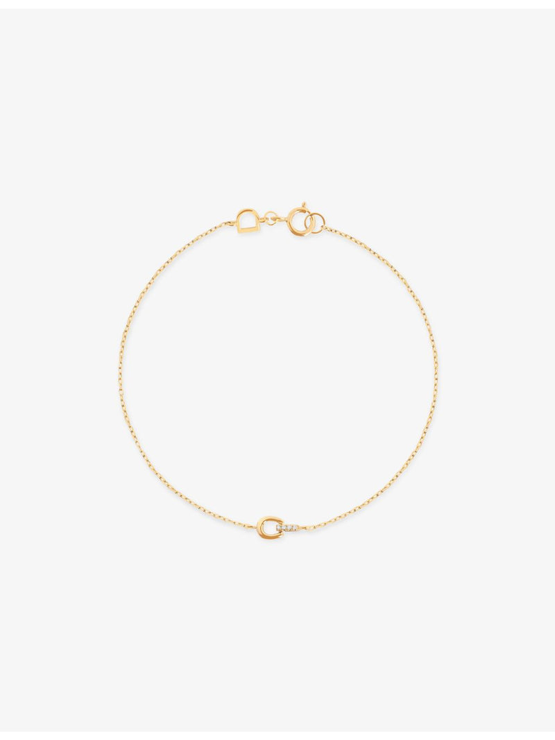 Astrid & Miyu 14ct gold diamond bracelet hardware design, UK version