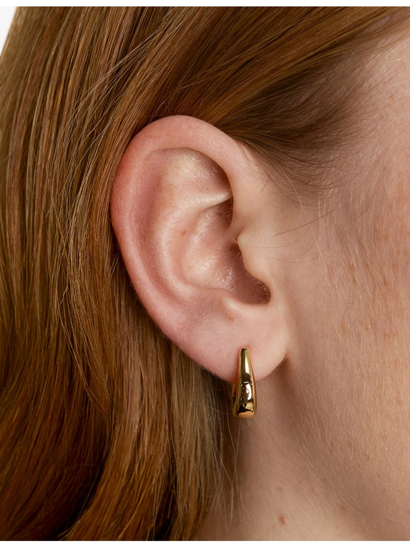 Astrid & Miyu 18ct yellow gold-plated horseshoe hoop earrings - British product