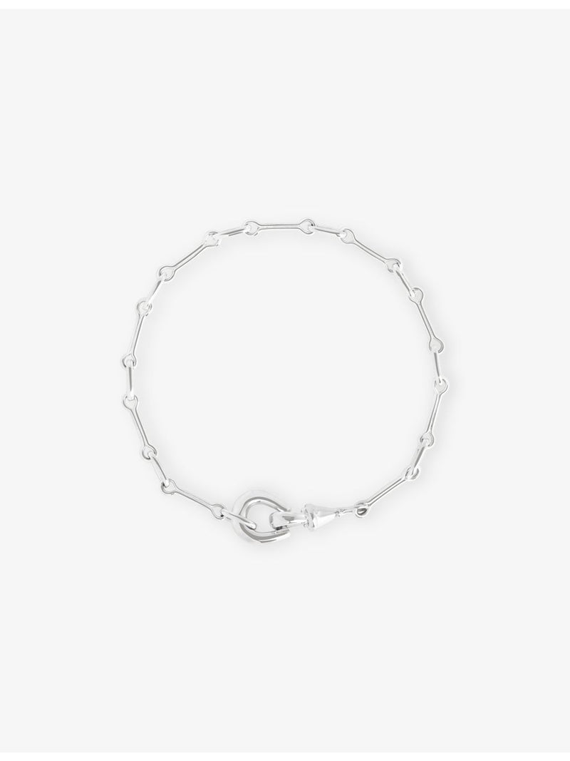 Astrid & Miyu rhodium-plated brass chain bracelet adjustable - British product