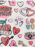 OMY love sticker sheet with holographic designs, imported from the UK