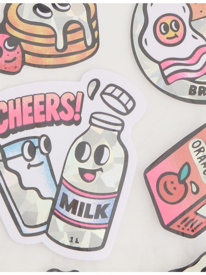OMY Big Milk sticker sheet holographic milk stickers (British brand)
