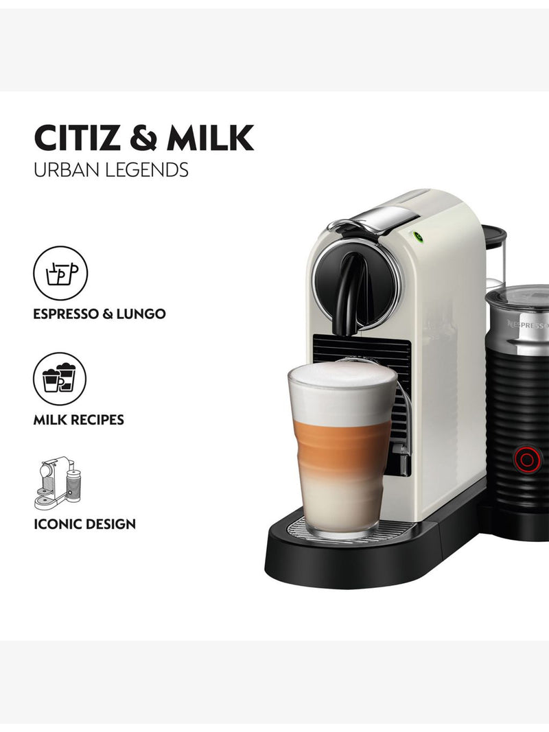 Nespresso Citiz coffee machine with milk frother, imported from the UK
