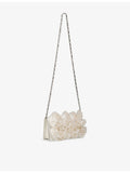 Christian Louboutin rose-embroidered silk clutch bag - British product