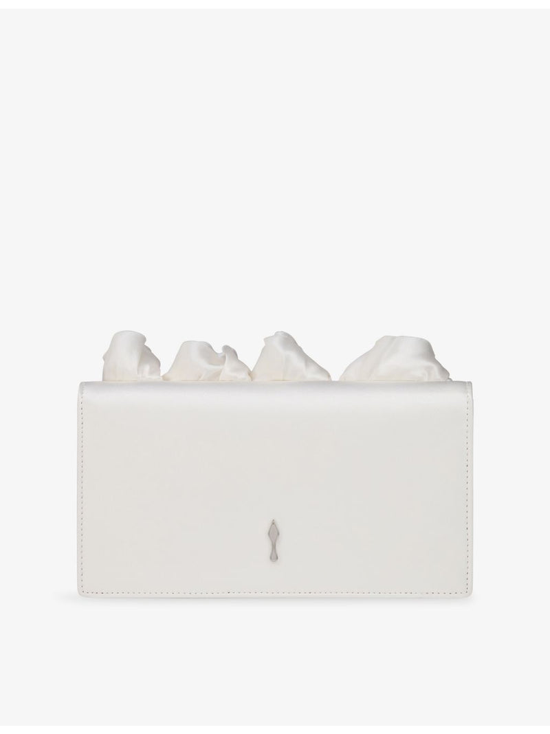 Christian Louboutin rose-embroidered silk clutch bag - British product