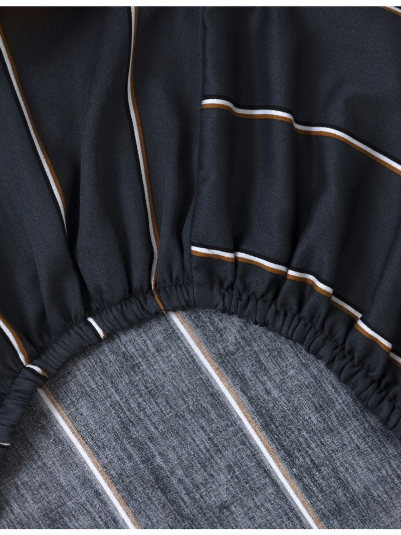 BRay striped cotton single fitted sheet, UK version