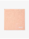 BOSS Edge cotton towel with striped border, imported from the UK