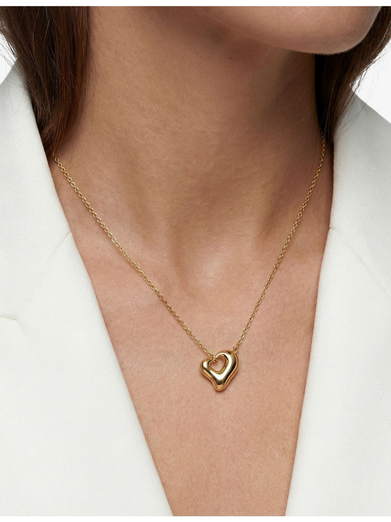 Sif Jakobs 18ct gold-plated heart necklace 45cm, UK version