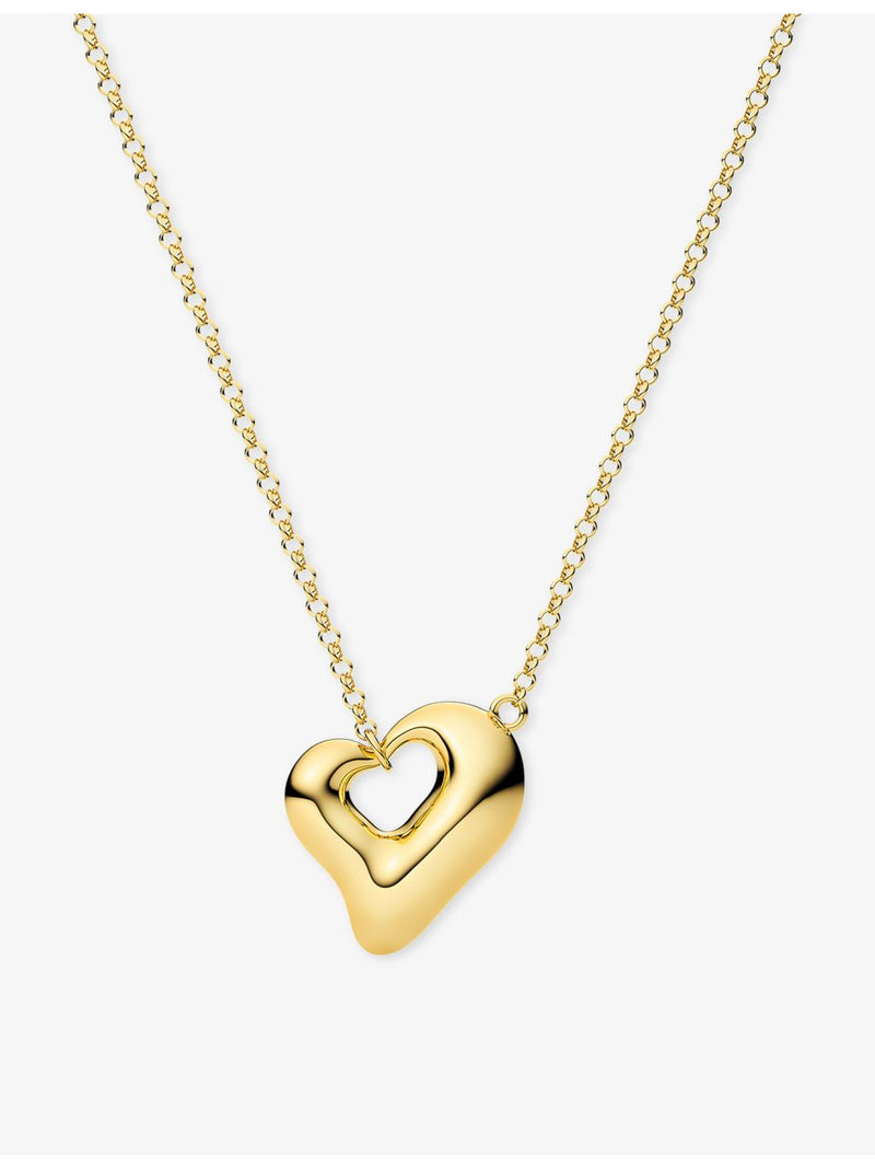 Sif Jakobs 18ct gold-plated heart necklace 45cm, UK version