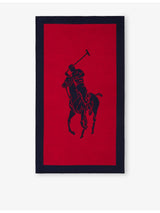 selfridges Ralph Lauren Home Polo Player Cotton Beach Towel 170cm x 100cm- Buy online at McGrocer