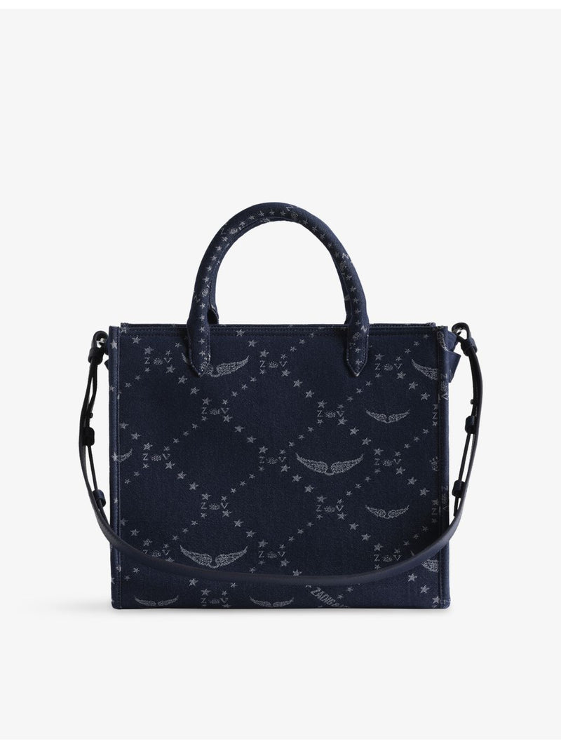Zadig&Voltaire Angel branded denim tote bag, UK version