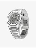 D1 Milano Polychrono white sketch polycarbonate watch 40.5mm (British brand)