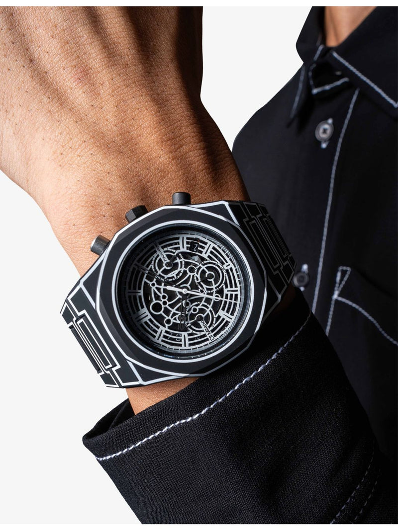 D1 Milano Polychrono Black Sketch watch 40.5mm, UK version