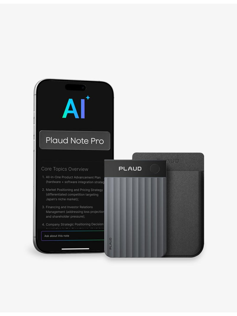 Smartech Plaud Note Pro black AI voice recorder - British product