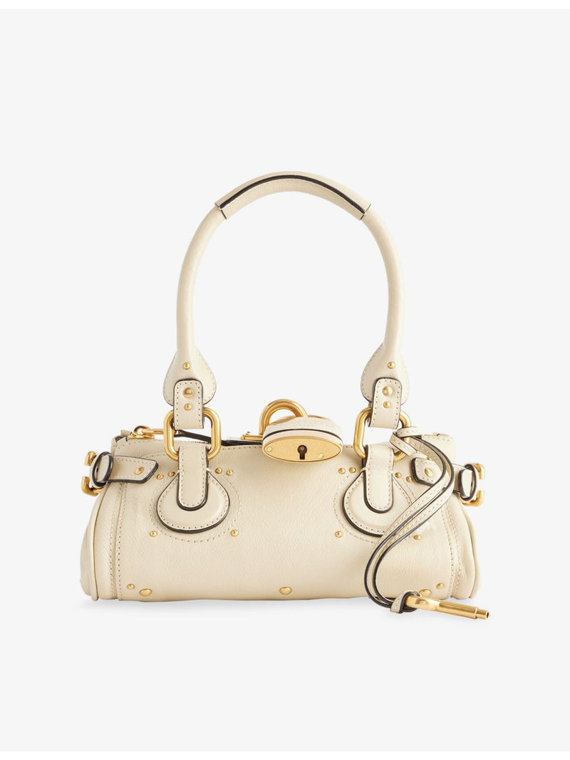 Chloé small leather top-handle bag with padlock charm, UK version
