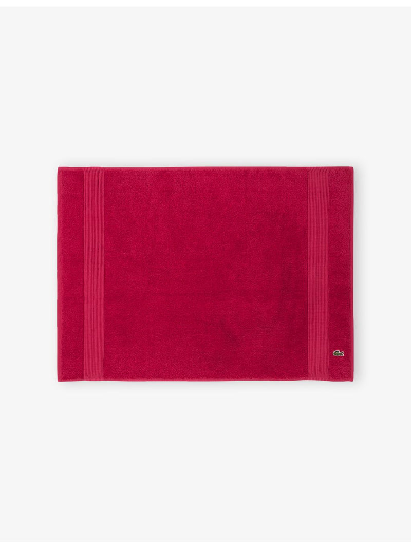 Lacoste cotton bath mat with tonal stripes 50x70cm, imported from the UK