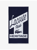 Lacoste L Rétro cotton beach towel 90x160cm, imported from the UK