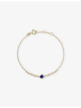 selfridges Astley Clarke Icon 14ct Yellow-Gold Lab-Grown Diamond And Sapphire Bracelet- Buy online at McGrocer
