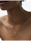Astley Clarke Hamsa pendant necklace with carnelian and sapphires (British brand)