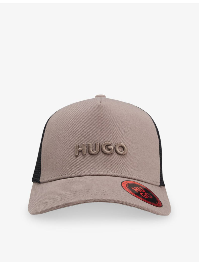 Hugo logo-embellished cotton-twill trucker cap (British brand)
