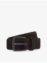 selfridges BOSS Branded-Buckle Suede Belt 3.5cm- Buy online at McGrocer