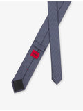 HUGO geometric pattern silk tie 6cm, UK version