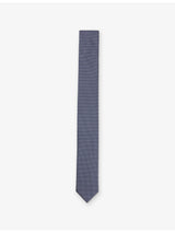 selfridges HUGO Geometric-Pattern Silk Tie- Buy online at McGrocer