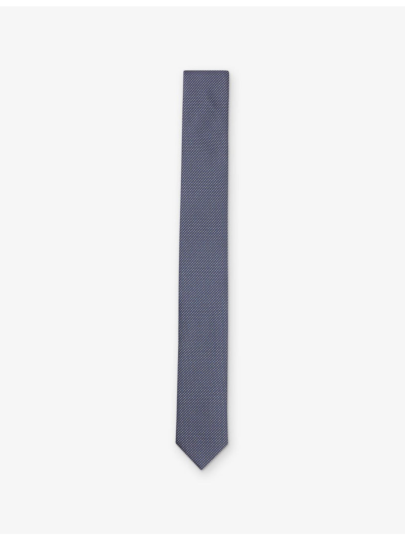 HUGO geometric pattern silk tie 6cm, UK version