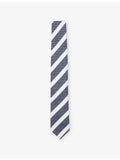 BOSS striped linen and silk-blend tie 6cm - British product