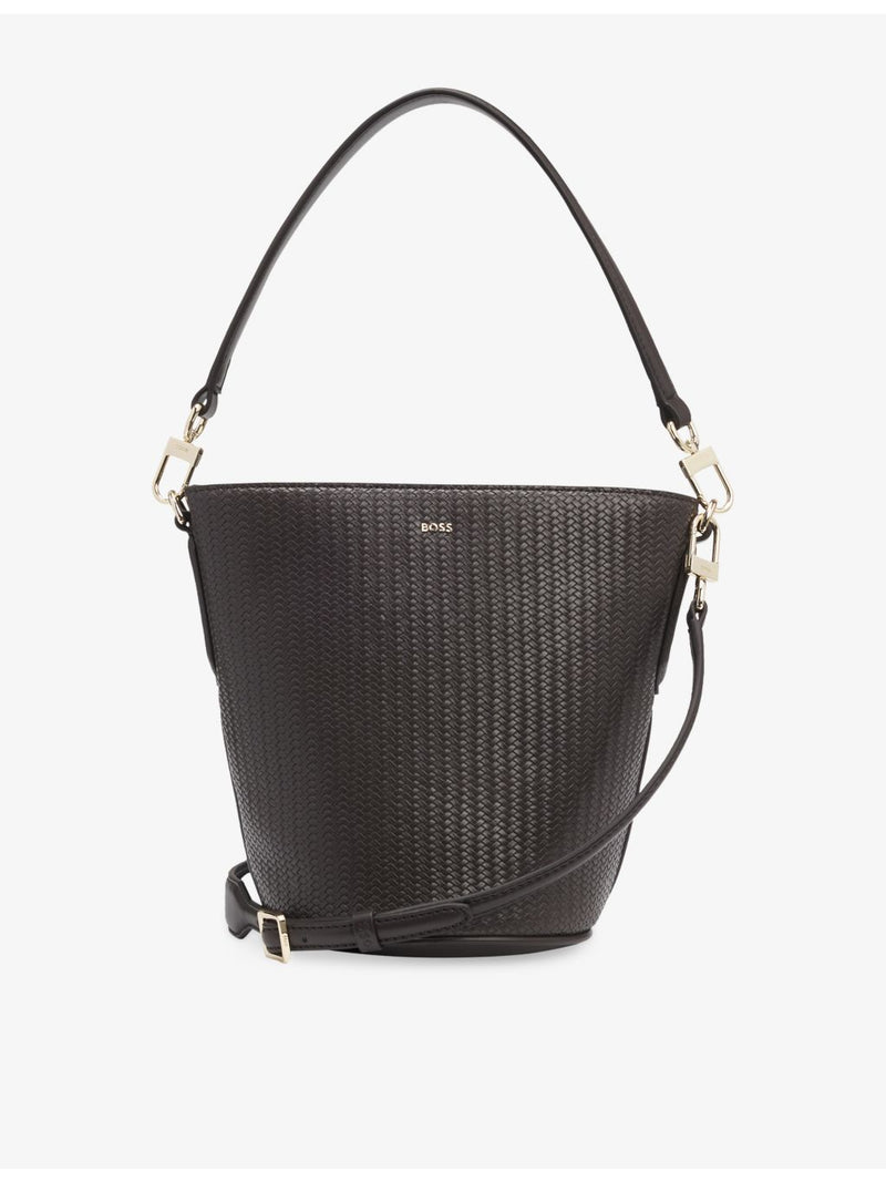 BOSS faux-leather bucket bag with double B logo - British product