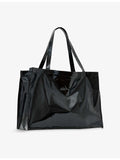 AllSaints oversized coated cotton tote bag, imported from the UK
