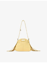 selfridges Maje Mini M Crackled Leather Bag- Buy online at McGrocer