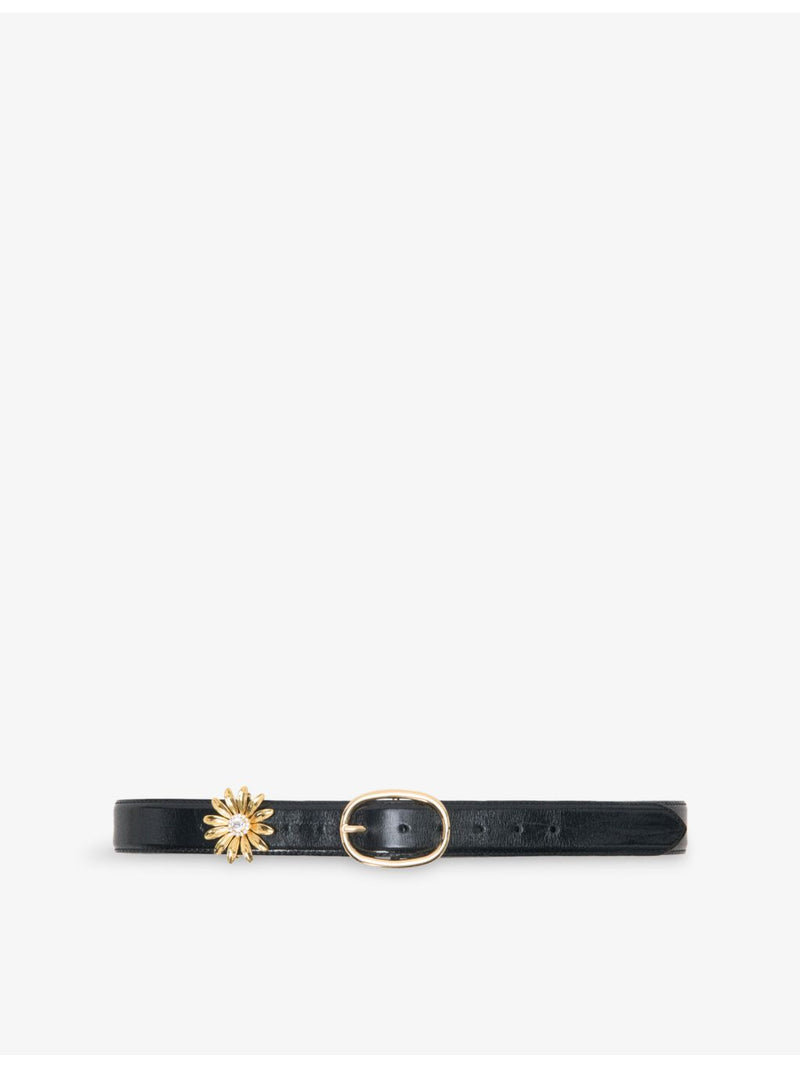 Maje leather belt with removable jewel, imported from the UK