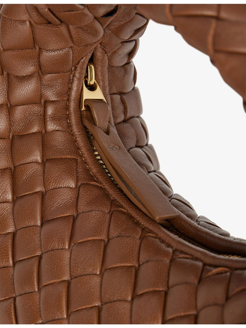 Bottega Veneta lamb leather shoulder bag with intrecciato weave - British product
