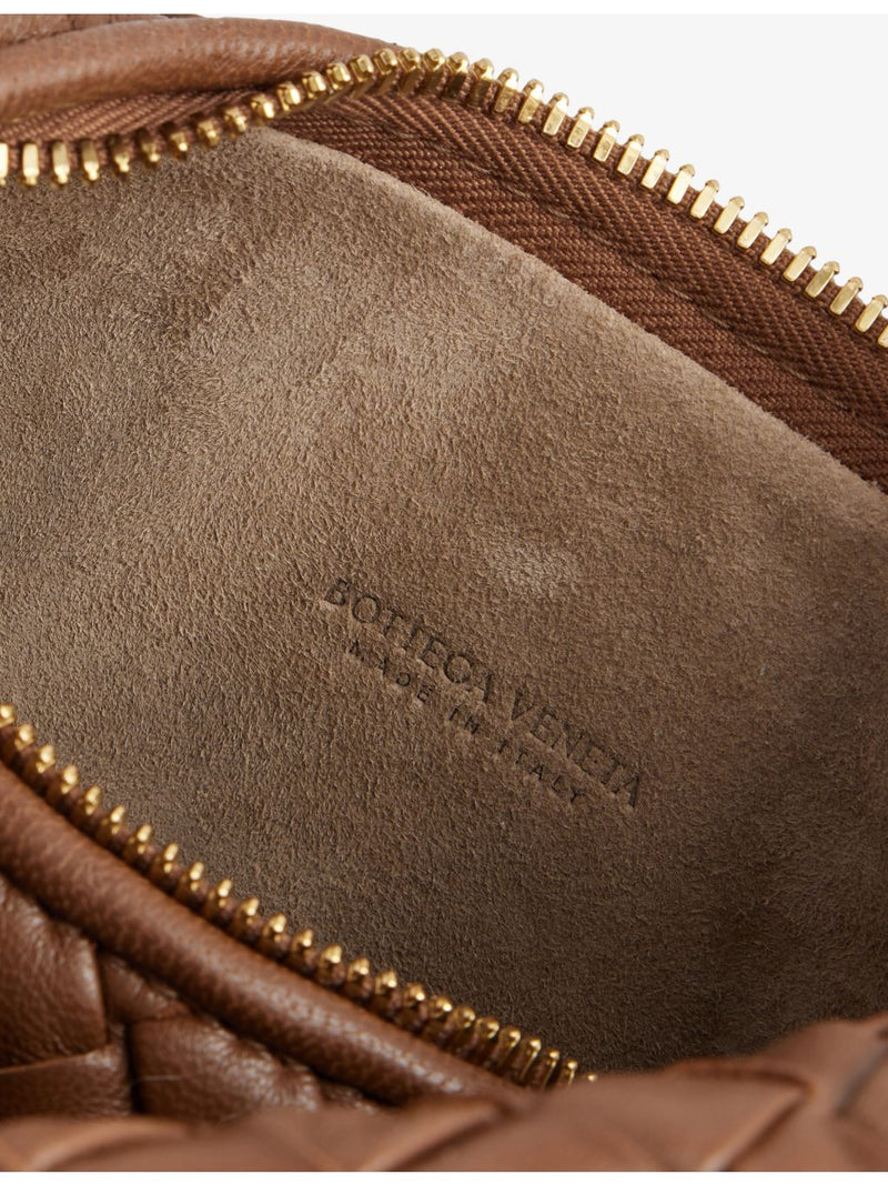 Bottega Veneta lamb leather shoulder bag with intrecciato weave - British product